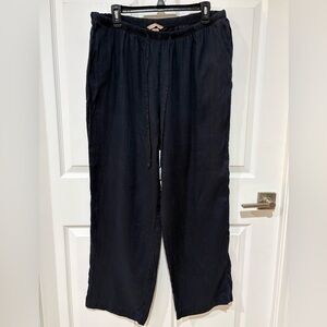 H&M 100% Linen drawstring pants XL black